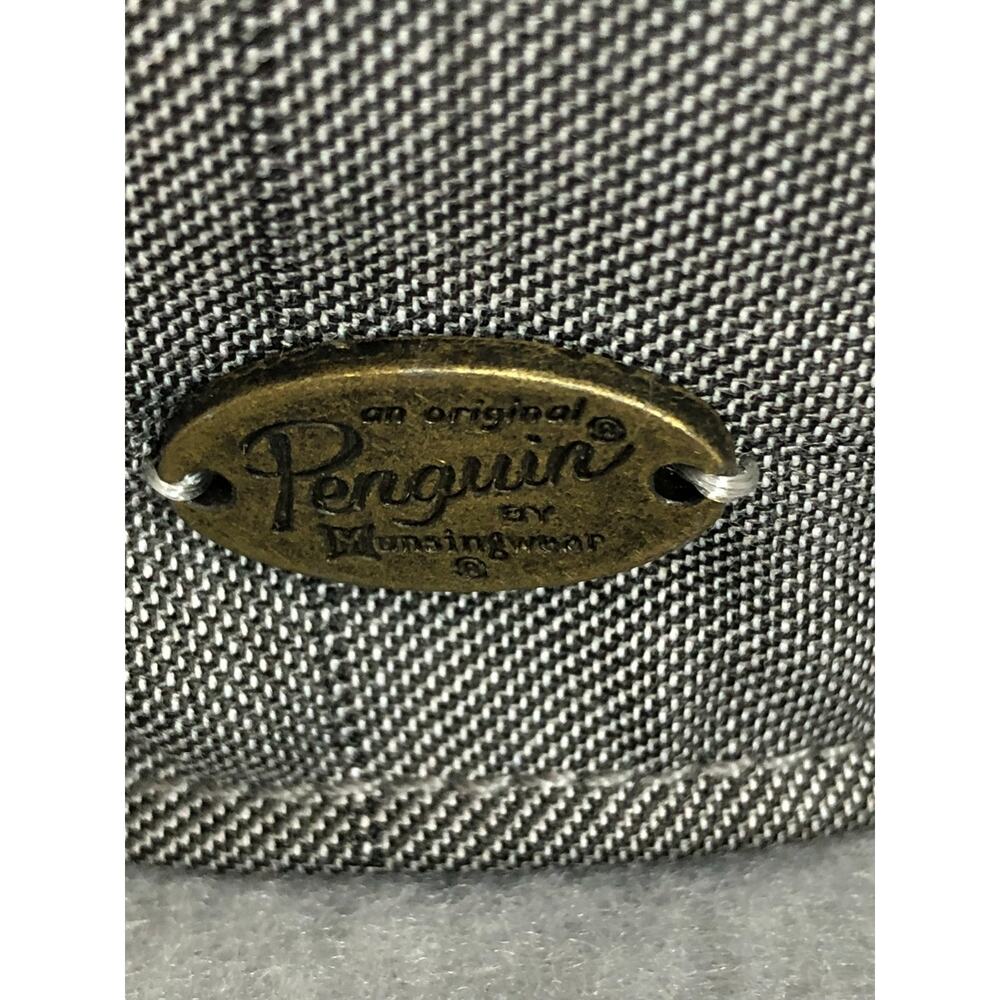 Penguin Newsboy Size M/L Gray Striped Plaid Golf Cap Driving Classic Hat - Picture 6 of 6